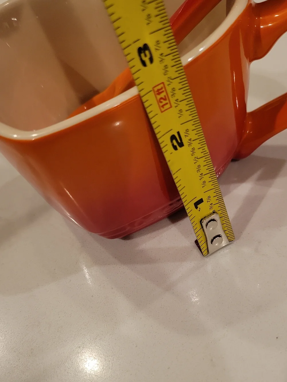 Le Creuset Flame Orange Heart Mug And  Cafe Spoon Bundle